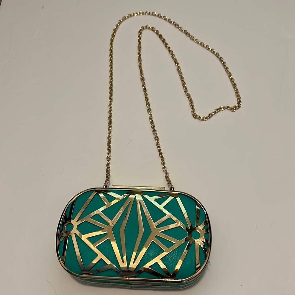 Aldo Clutch with Gold Strap - Picture 1 of 6